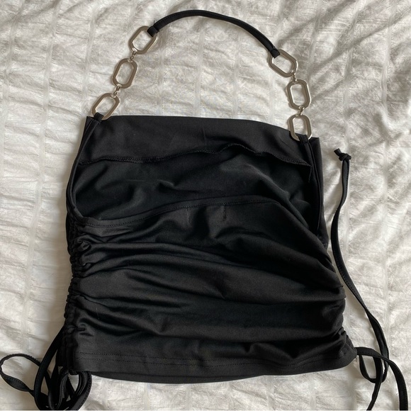 Verge Girl Chain Halter Crop Top with Ties - Picture 3 of 5